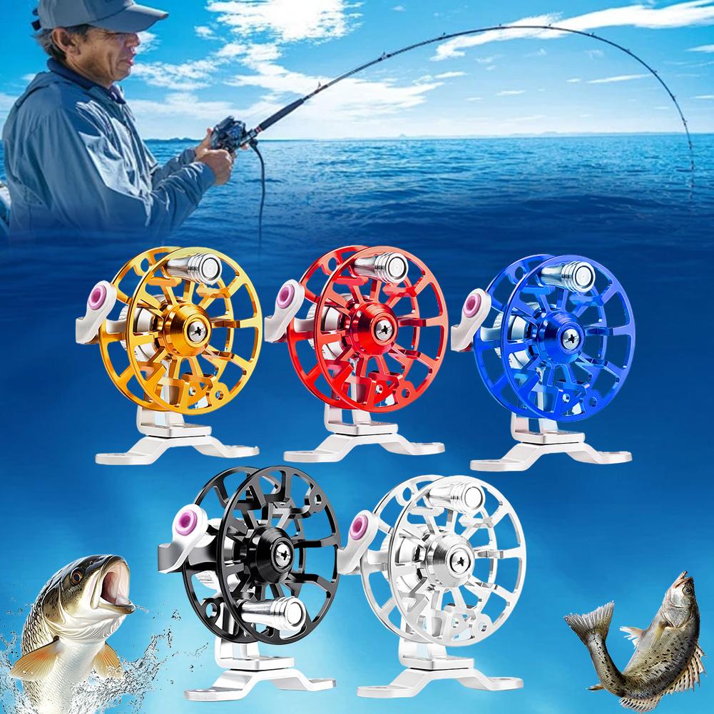 Ice Fishing Line - بكرة صيد معدنية صغيرة محمولة، بكرة
