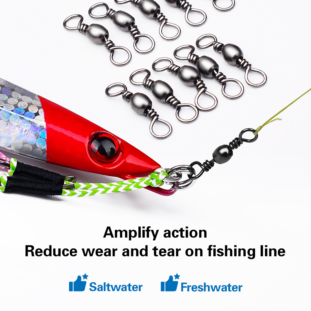100 قطعة الصيد يدور موصل برميل - مراجعة Freshwater Line وسعره