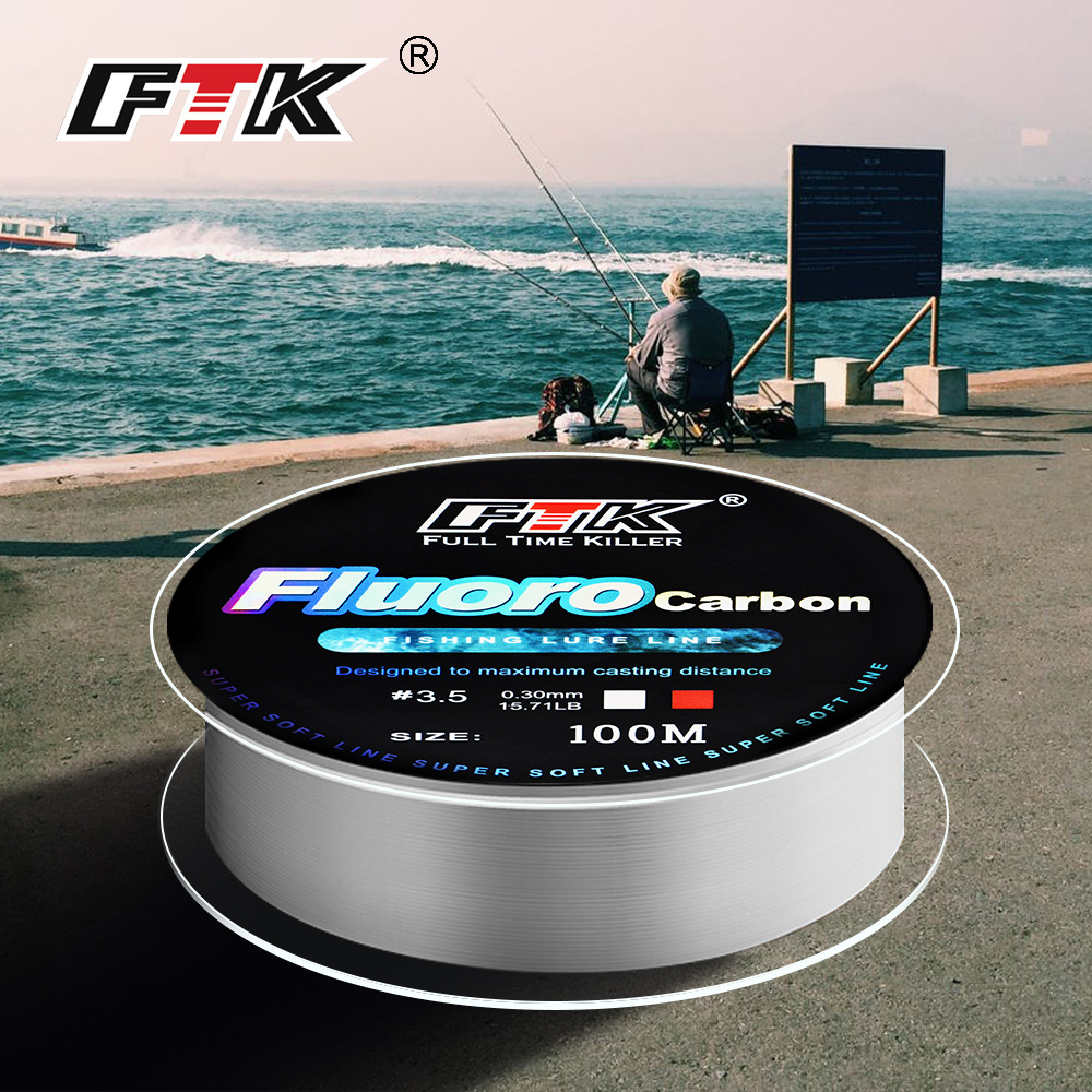 100 متر الفلوروكربون طلاء خيط  - مراجعة Fluorocarbon Line وسعره